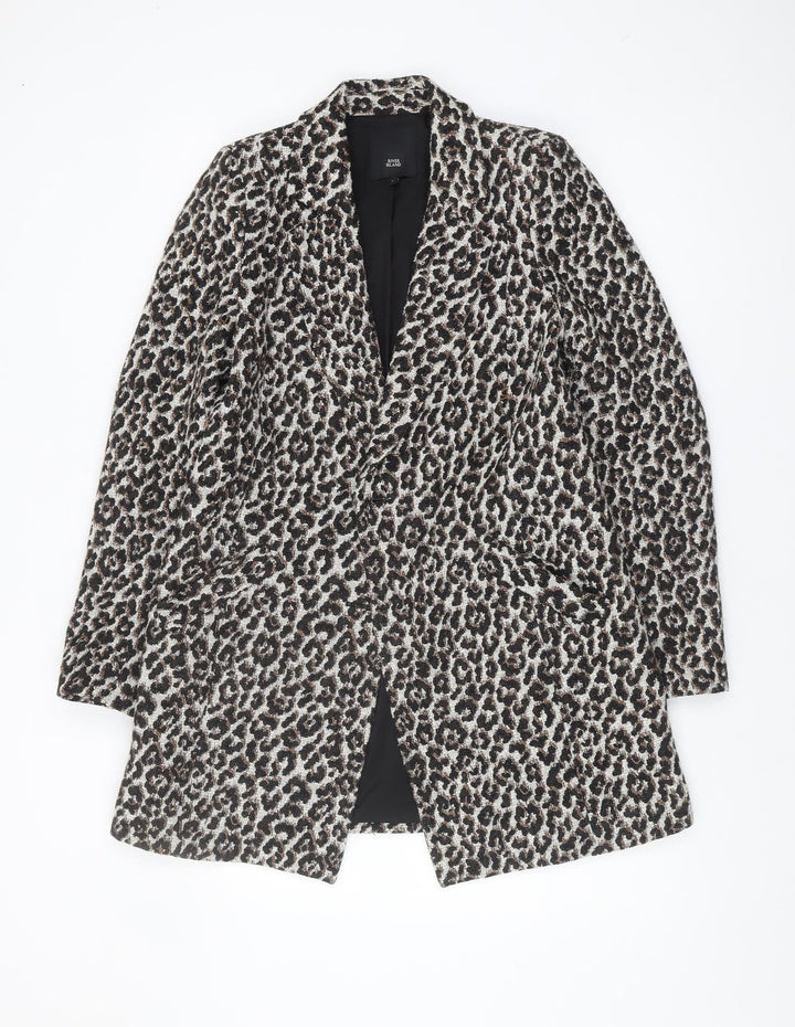 River Island Women’s Multicoloured Animal Print Coat - Size 8