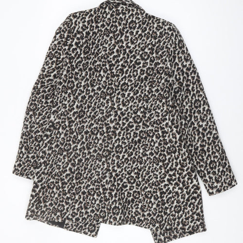 River Island Women’s Multicoloured Animal Print Coat - Size 8