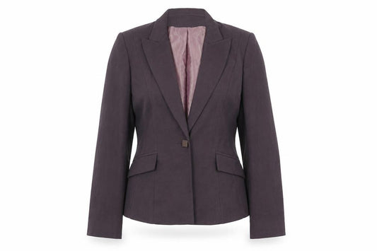 Front view of Principles Women's Purple Suit Jacket, size 12