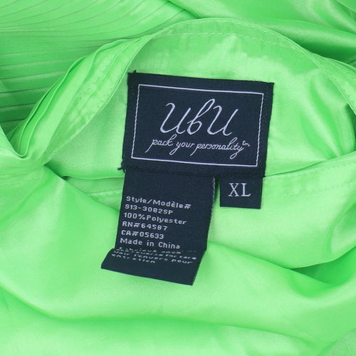 UBU Women's Green Polka Dot Rain Coat XL