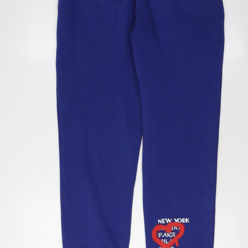 H'ECHBONE Blue Jogger Trousers S Unisex Casual