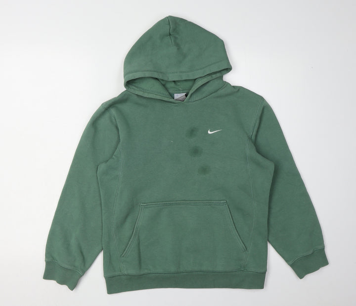 Nike Boys Green Pullover Hoodie, Size 10-11 Years