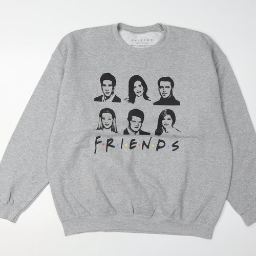 FRIENDS Unisex Grey XL Graphic Sweatshirt Pullover