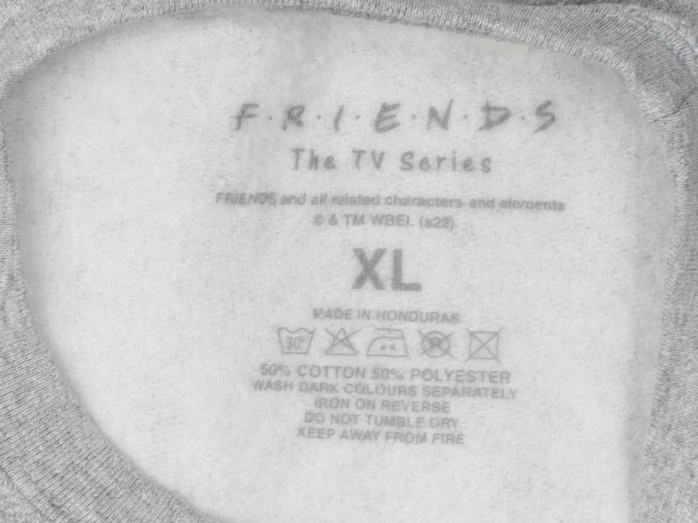 FRIENDS Unisex Grey XL Graphic Sweatshirt Pullover