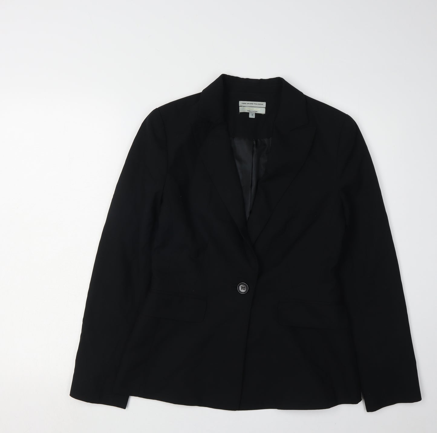 Veronika Maine Women's Black Blazer Size 12 Regular Fit