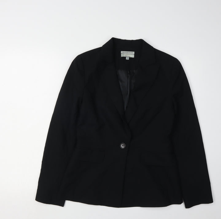 Veronika Maine Women's Black Blazer Size 12 Regular Fit
