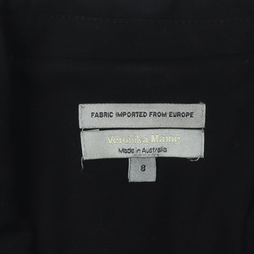 Veronika Maine Women's Black Blazer Size 12 Regular Fit