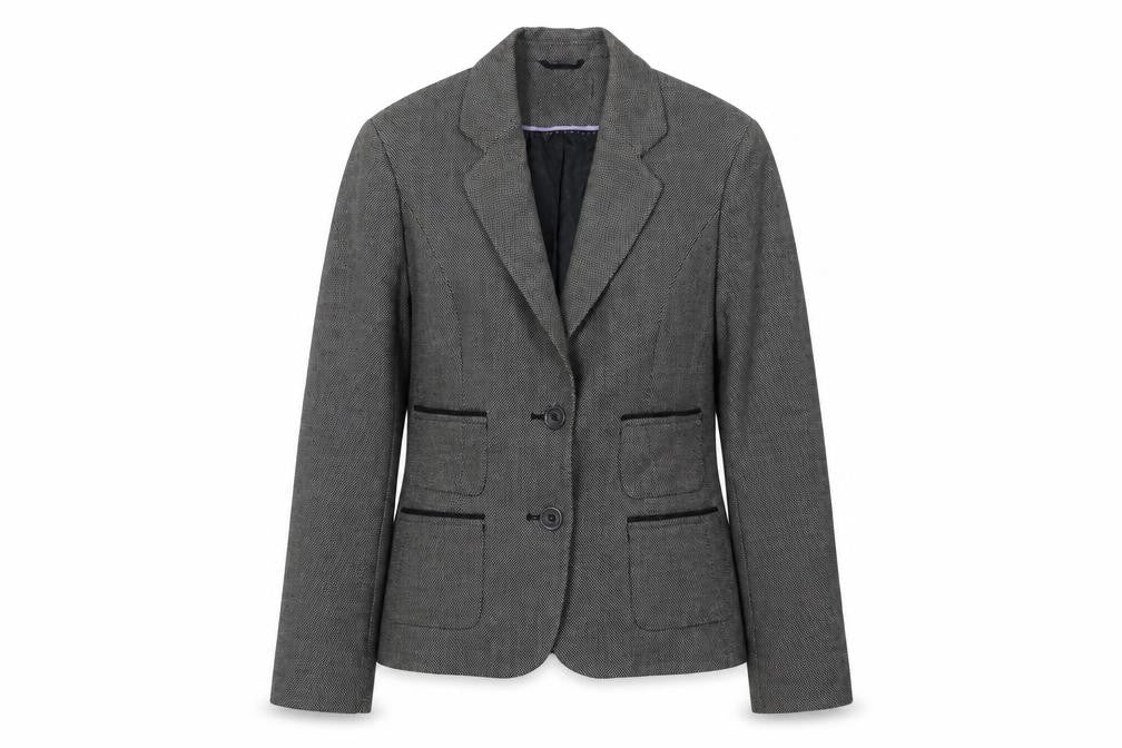 Front view of Marks & Spencer Women's Grey Blazer, size 12