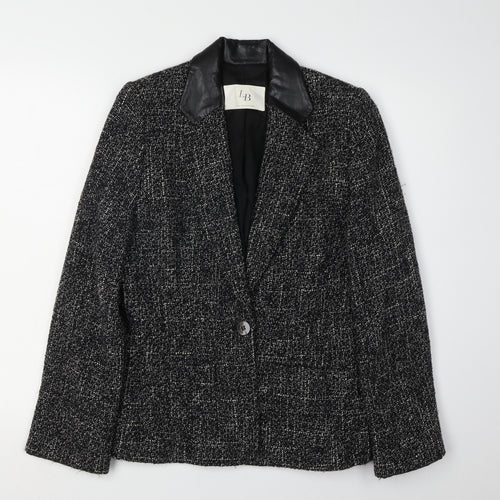 LB Women's Black Tweed Blazer - Size 8, Business Casual