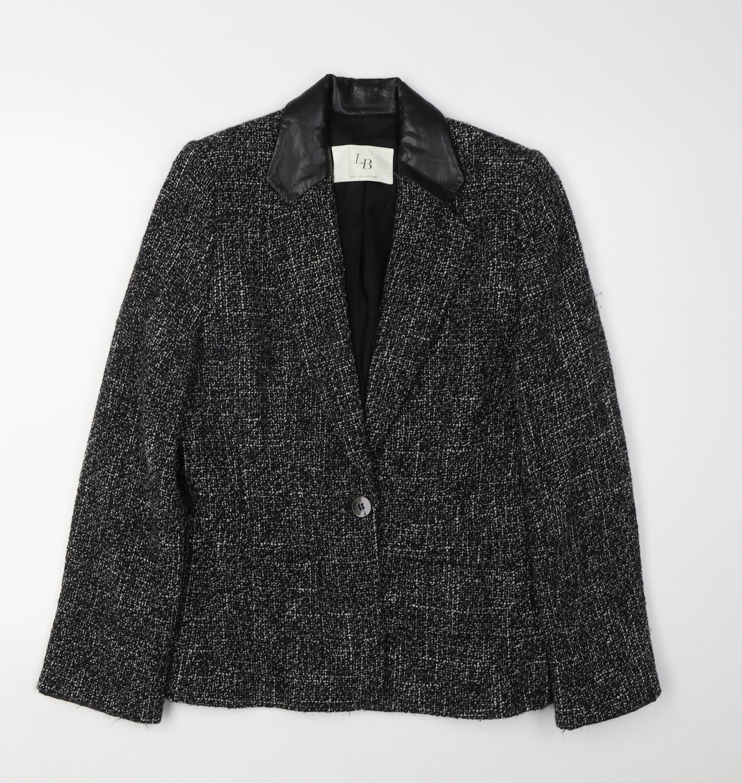 LB Women's Black Tweed Blazer - Size 8, Business Casual