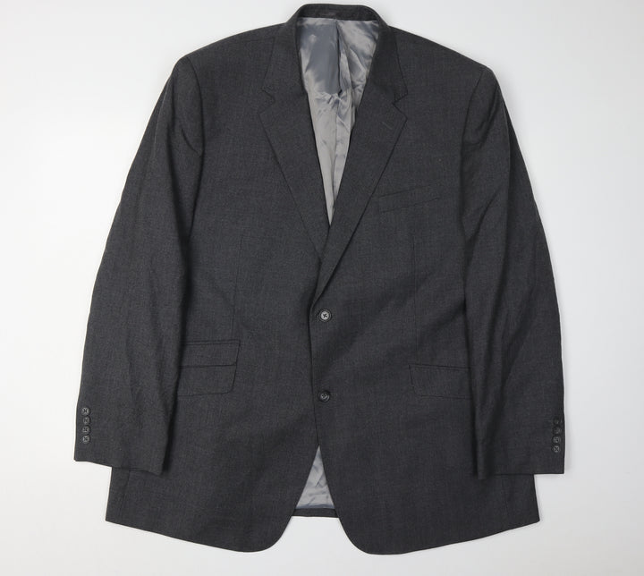 Brook Taverner Men's Grey Regular Fit Suit Jacket 48R