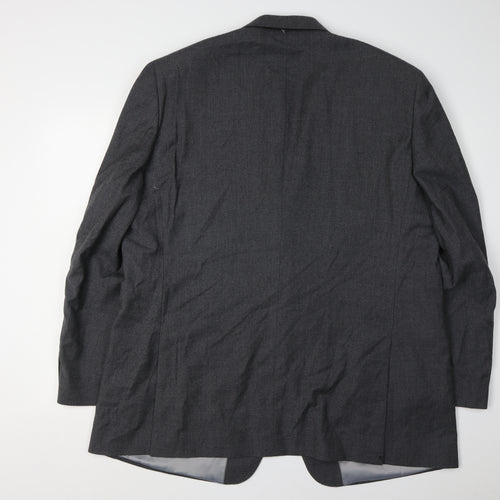 Brook Taverner Men's Grey Regular Fit Suit Jacket 48R