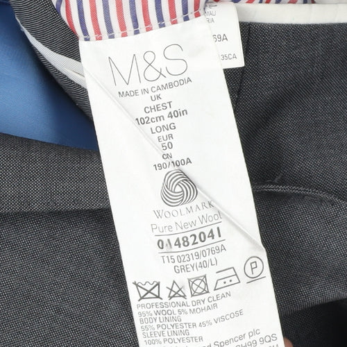 Marks and Spencer Men's Grey Suit Jacket 40L