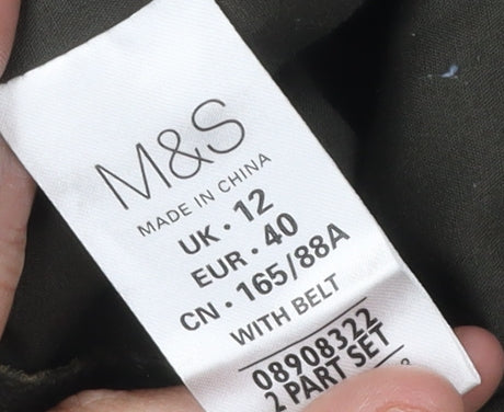 Marks and Spencer Women's Green Military Jacket Size 12