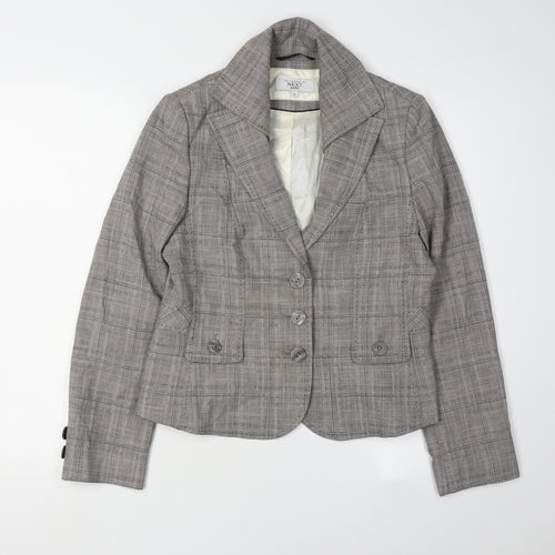 Next Women's Grey Petites Blazer Size 12 - Classic Fit