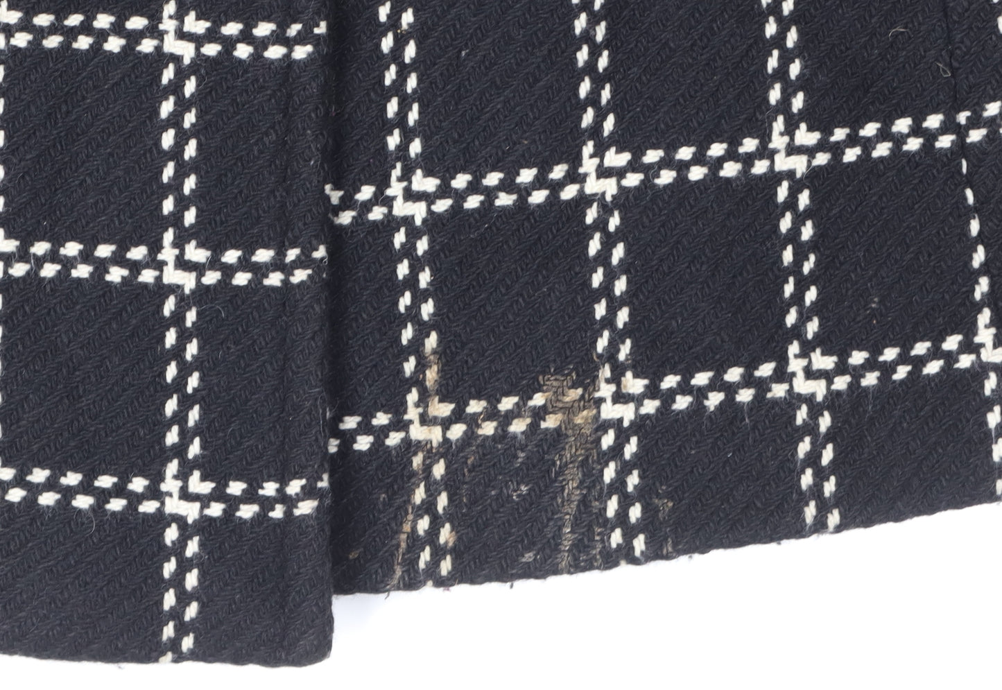 Marks and Spencer Women's Black Check Trench Coat Size 10