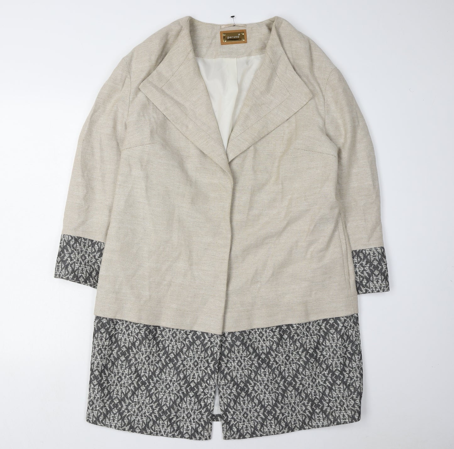 Marks and Spencer Women's Beige Coat - Size 14