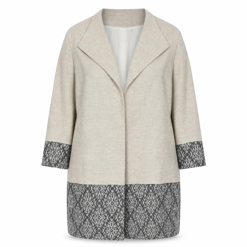 Front view of Marks & Spencer Women's Beige Coat -, size 14