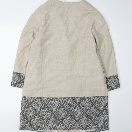 Marks and Spencer Women's Beige Coat - Size 14