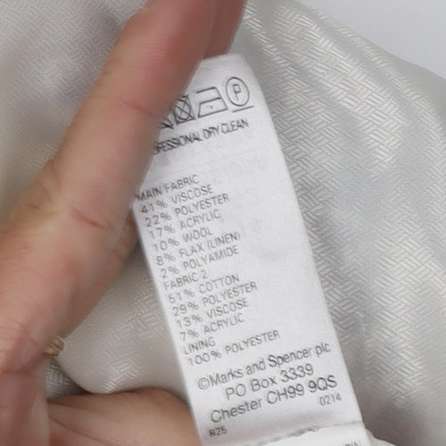 Marks and Spencer Women's Beige Coat - Size 14