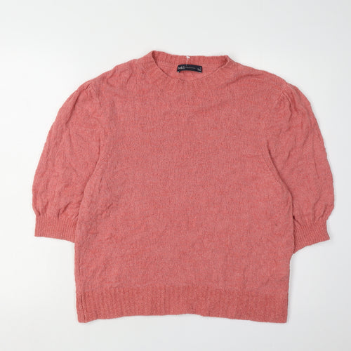 Marks and Spencer Women's Pink 3/4 Sleeve Jumper