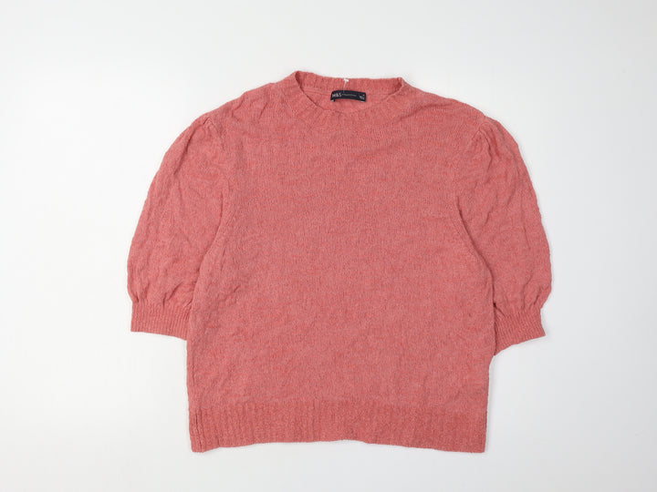 Marks and Spencer Women's Pink 3/4 Sleeve Jumper
