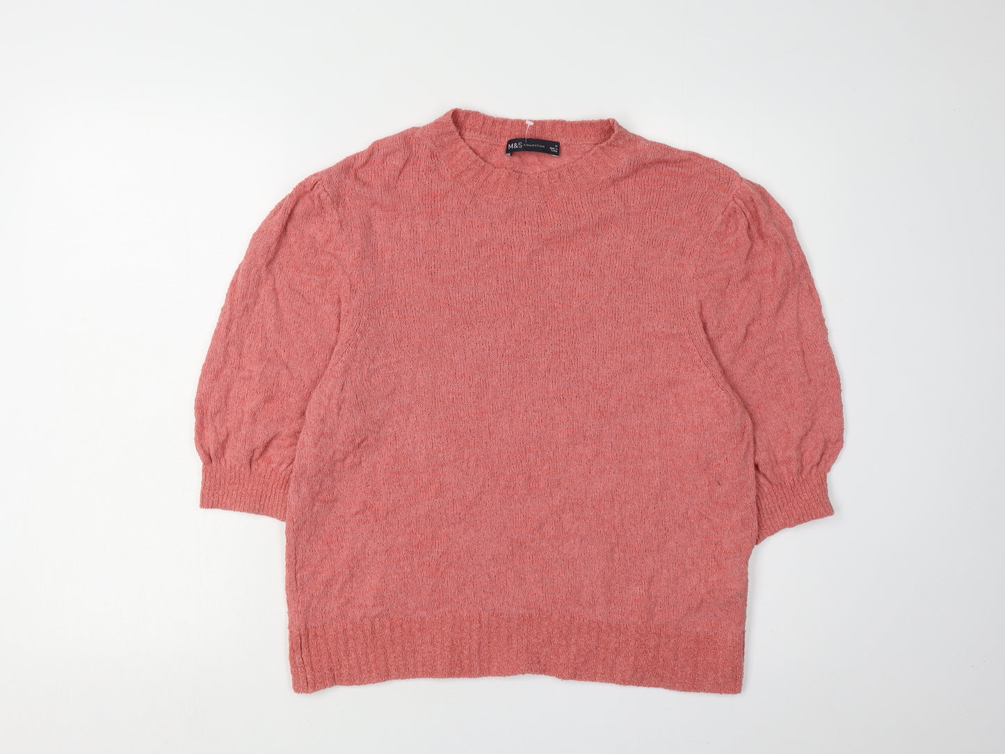 Marks and Spencer Women's Pink 3/4 Sleeve Jumper