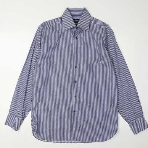 Marks & Spencer Men's Blue Striped Dress Shirt XL