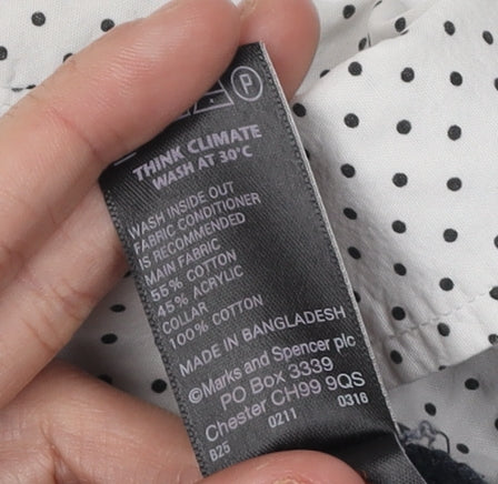 Marks and Spencer Women Black Polka Dot Pullover Jumper