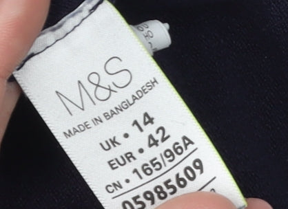 Marks and Spencer Women's Black Pullover Jumper Size 14