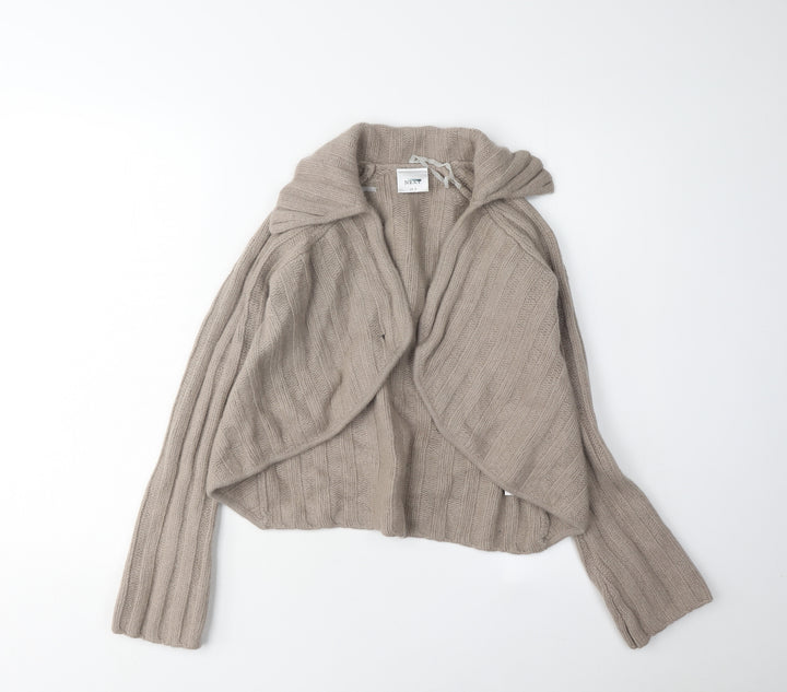 Next Women's Beige Cardigan, Size 8, Lambswool Blend