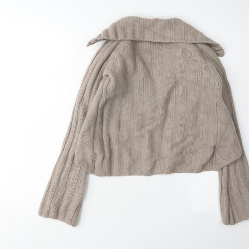 Next Women's Beige Cardigan, Size 8, Lambswool Blend