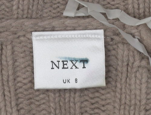 Next Women's Beige Cardigan, Size 8, Lambswool Blend