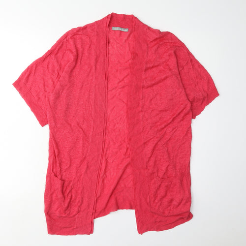 Marks and Spencer Women's Red Open Front Cardigan Size 14