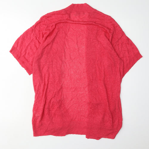Marks and Spencer Women's Red Open Front Cardigan Size 14