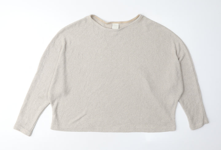 H&M Women's Beige Knit Jumper M