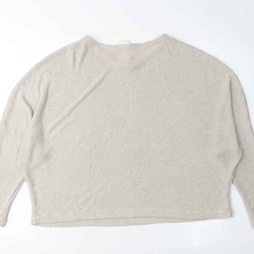 H&M Women's Beige Knit Jumper M