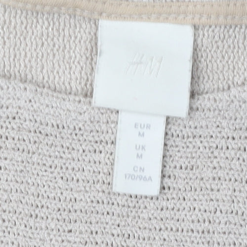 H&M Women's Beige Knit Jumper M