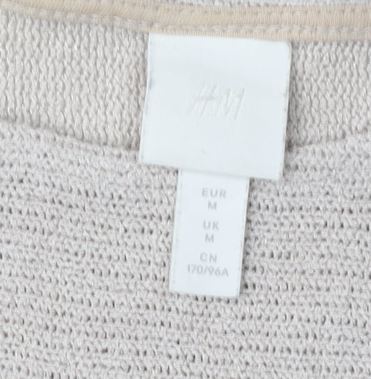 H&M Women's Beige Knit Jumper M