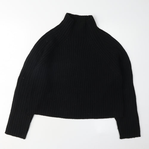 Brave Soul Women's Black Knit Jumper M High Neck