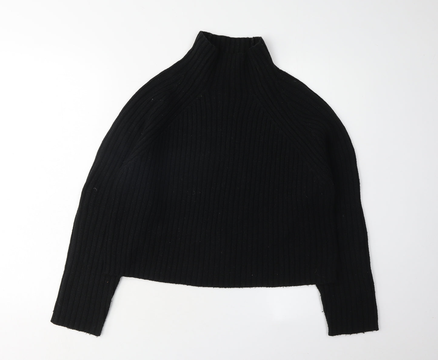 Brave Soul Women's Black Knit Jumper M High Neck