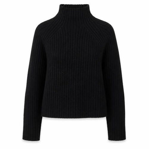 Brave Soul Women's Black Knit Jumper M High Neck