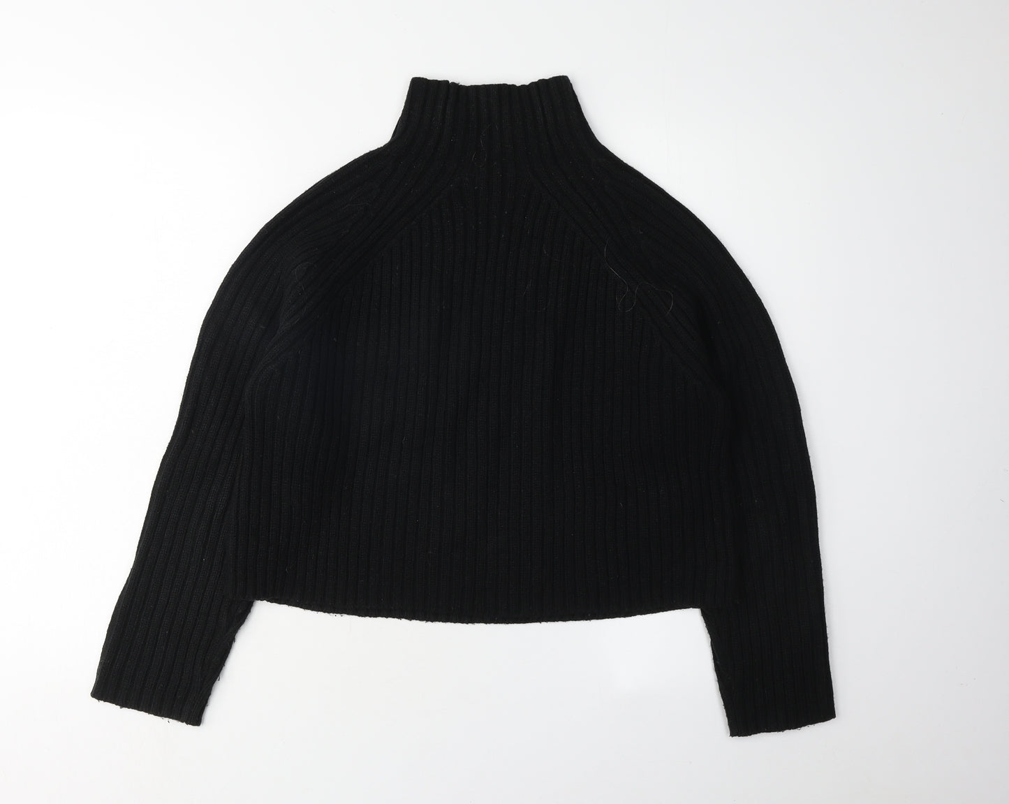 Brave Soul Women's Black Knit Jumper M High Neck