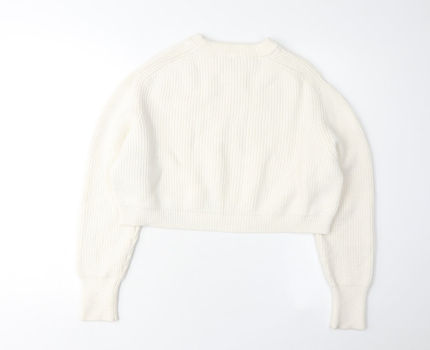 Zara Women's Ivory Knit Pullover Jumper M