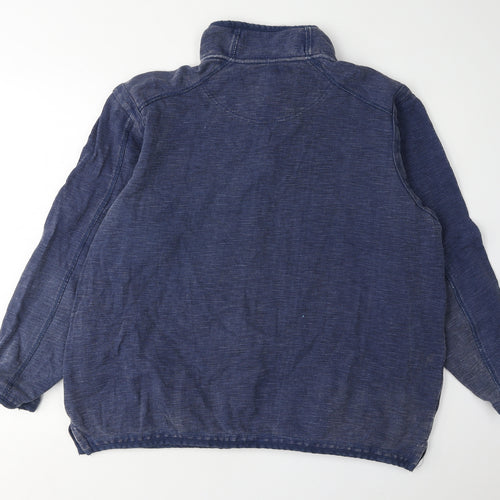 Dunnes Men's Blue 1/4 Zip Sweatshirt XL