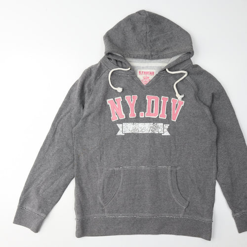 N.Y Vintage Women's Grey Pullover Hoodie Size 16