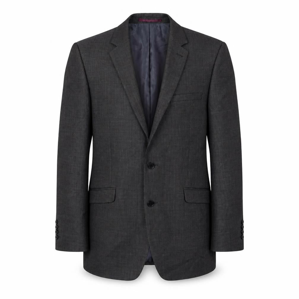 Front view of Next Men's Grey Blazer 40R Regular Fit Wool Formal
