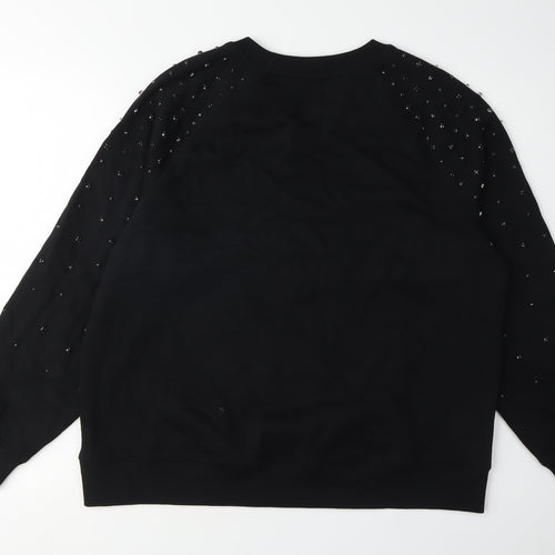 Marks and Spencer Women's Black Beaded Sweatshirt M