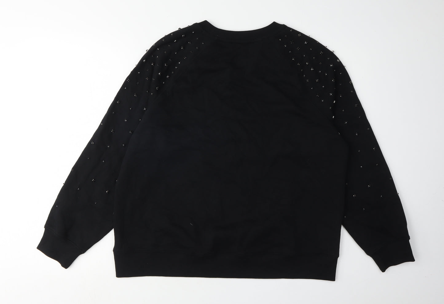Marks and Spencer Women's Black Beaded Sweatshirt M