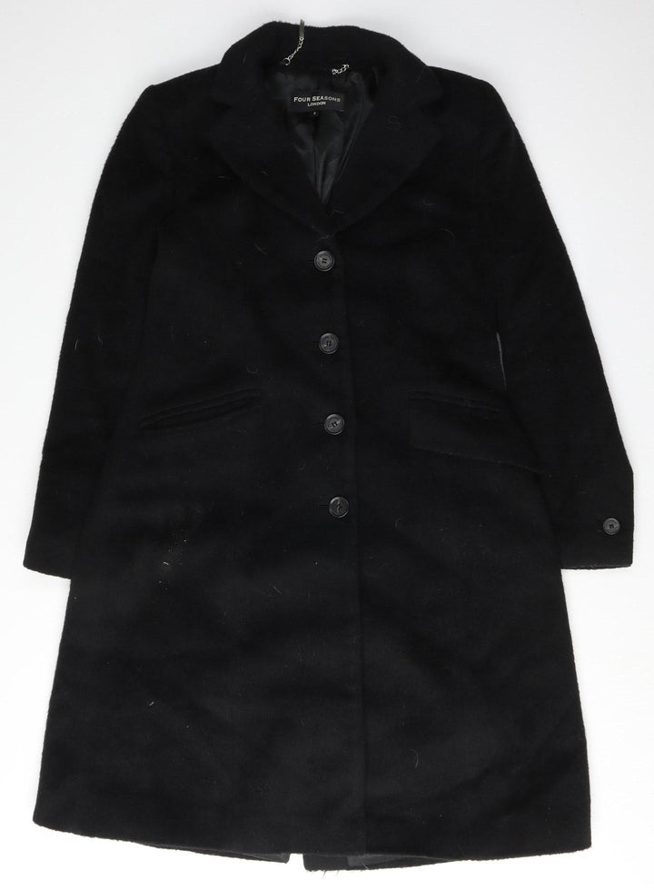 Four Seasons Women's Black Mid-Length Overcoat S